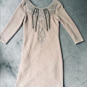 Beige Bodycon Dress
